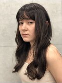 コテ巻き風パーマ/ロングヘア/大きめカール