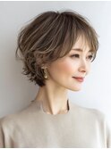 白髪ぼかし脱白髪染め似合わせカット40代50代60代