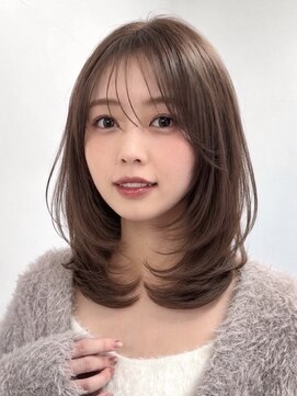 アビー(ABBEY3) レイヤーカットミディアムレイヤーハッシュカットミディアムヘア