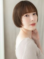 カバーヘアアンドスパ ブリス 浦和(COVER HAIR&SPA bliss) ミルクブラウンブリーチなし小顔ナチュラルショート30代40代X