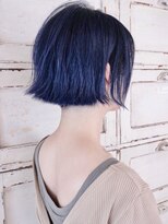 ロリム(RorriM)&nbsp;外ハネボブ　ダークネイビーアッシュ　ダブルカラー