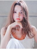 [エイチ原宿＊RUKA] ゆるふわくびれセミディロング