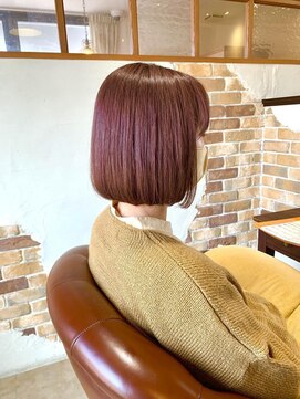 アドラーブル 長岡リップス旭岡店(adorable) 20代髪質改善カラー★モカピンクナチュラルショートボブ