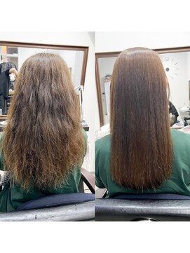 シンズ 銀座(sins) エイジング毛の強い癖を潤うシルク髪に酸性ストレート♪