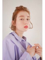 アース 三軒茶屋店(HAIR&MAKE EARTH) 三軒茶屋_レディース_ショート_ハイトーン_オレンジベージュ_