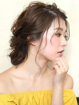 ハイトーンカラーボブウルフココアベージュ黒髪グレージュカラー