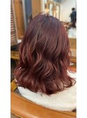 ★廣中優奈★20代30代カシスレッドボブ
