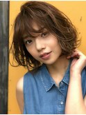 大人可愛い/ショコラアッシュ/ヘルシースタイル/ふんわりカール