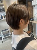 絶壁解消/丸みショート/チョコレートブラウン