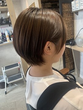 グラフ(GLaugh) 絶壁解消/丸みショート/チョコレートブラウン