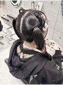 猫耳コロネツイン/梅田ヘアセット