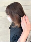 インナーカラー/ベージュ/ミルクティー/外ハネボブ