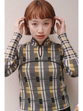 レジュアル(RESSUAL) 黒髪ボブルフネビージュ小顔ヘアワンレン