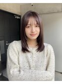 ミディアムストレート　似合わせカット　イメチェン　美髪