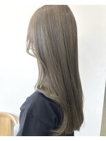 ヘアー アイス 御器所本店(HAIR ICI)&nbsp;20代30代40代ブリーチなしオリーブグレージュロングレイヤー