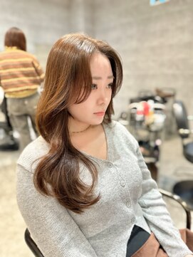 アクション 心斎橋店(ACTION) 20代30代大人可愛いレイヤーカット　韓国ヘア　顔まわりカット