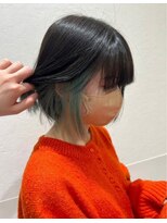 テーラヘアー 公津の杜店(TELA HAIR)&nbsp;イヤリングカラー×グリーン