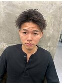 ホワイトメッシュ/ツイスト/ツイスパ/パーマ/メンズ/眉毛