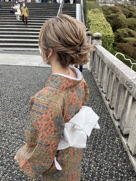 コポル(Copol) ショートボブの浴衣アレンジ