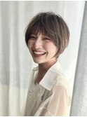 ショートカット/髪質改善縮毛矯正白髪ぼかしレイヤーカラーボブ