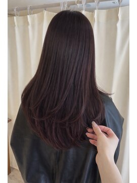 ヘアメイク シュシュ(Hair make chou chou) レイヤーカット　ピンクブラウン　髪質改善トリートメント