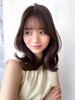 プラチナ(PLATINA) ミディアムくびれレイヤーカット顔まわり前髪カット韓国ヘア