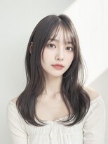 ネオリーブウリ 二子玉川店(Neolive uri)&nbsp;ミディアムヘア暗めカラーデザインカラーフェイスフレーミング