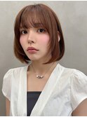 ボブレイヤーカットフェイスレイヤー顔周りレイヤーぱっつんボブ