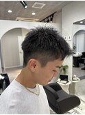 ショート×ブルーグレー