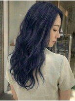 アッシュ 川崎店(Ash)&nbsp;ネイビーブルー　ブリーチあり