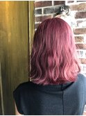 Aimee 外ハネウェーブ×ジューシーピンク