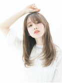 マロンベージュ/サラッと柔らかナチュラルストレート20代30代