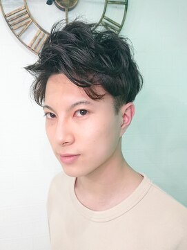 ドライブアンドビジョン 池袋(Drive&Vision) カルマパーマ×アッシュブラック[池袋/髪質改善/メンズパーマ]