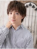 女子ウケバッチリ◎暖色系カラーくせ毛ショートC