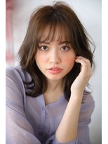 モハナ(m.ohana)&nbsp;【モハナ/泉大津】マロンベージュカラーのくびれミディアムヘア