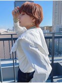 大人可愛いくせ毛風20代30代40代ショートボブ丸みショート◎