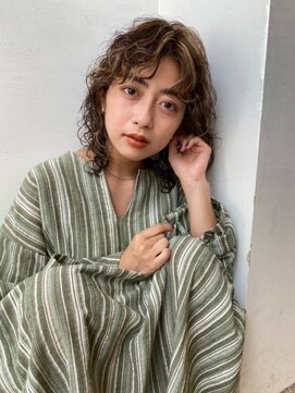 テテ ニコ(tete nico) 【太田彩未】wolf  perm × highlight