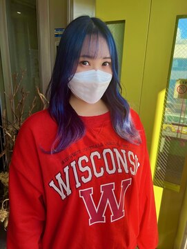 ガルボ ヘアー(garbo hair) ハイトーンデザインカラー高知美容院10代20代