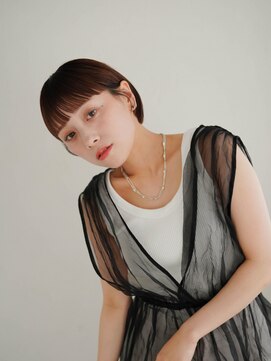 ムク 甲府(muku.) ミディアムヘア/斜めバング/グレージュカラー/甲府駅