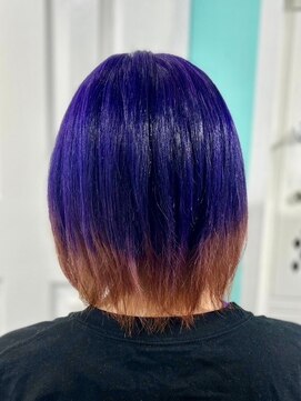 マティーナ ヘアー 池袋(Matina hair) 【ビビッドパープル×オレンジカラー】20代30代40代50代
