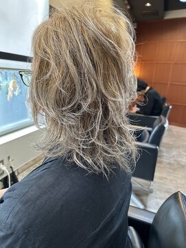 ビグディーサロン(BIGOUDI salon mukonosou) ウルフレイヤー　ブロンドカラー
