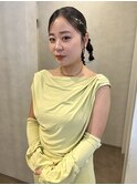 ツインポニー ヘアセット