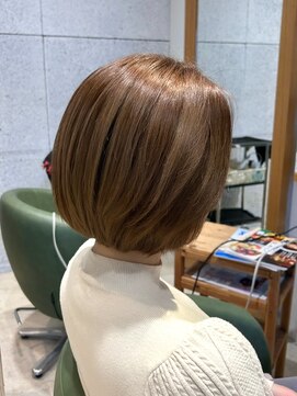 ジョイデュース(JOY DUCE) 丸みショート×ベージュカラー【JOY DUCE_野中】.