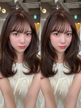 ボタン ハカタ(VOTAN hakata) ミディアムレイヤー/マロンベージュ/ブリーチなしダブルカラー