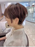 ゆるめパーマのショートボブ