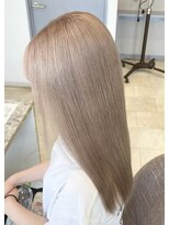 ラピステン 福岡天神 大名店(Lapis)&nbsp;10代・20代/ブリーチ2回～/ミルクティーベージュ/ダブルカラー