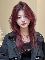 ロンドガーネット 池袋(Lond garnet)&nbsp;暗めカラー/グランマッシュ/デザインカラー/レイヤーカット/池袋