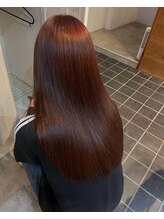 アグ ヘアー ダリア 喜多方店(Agu hair dahlia)&nbsp;うる艶ストレート×ピンクブラウンカラー