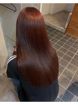 アグ ヘアー ダリア 喜多方店(Agu hair dahlia) うる艶ストレート×ピンクブラウンカラー