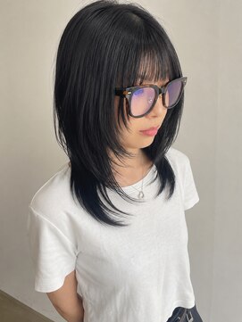 フープヘアー(HOOP.HAIR) 黒髪　20代30代レイヤーカット